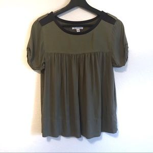 American Eagle Small Olive Green Babydoll Top